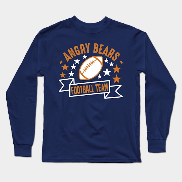 Angry Bears Football Team Long Sleeve T-Shirt by monstercute